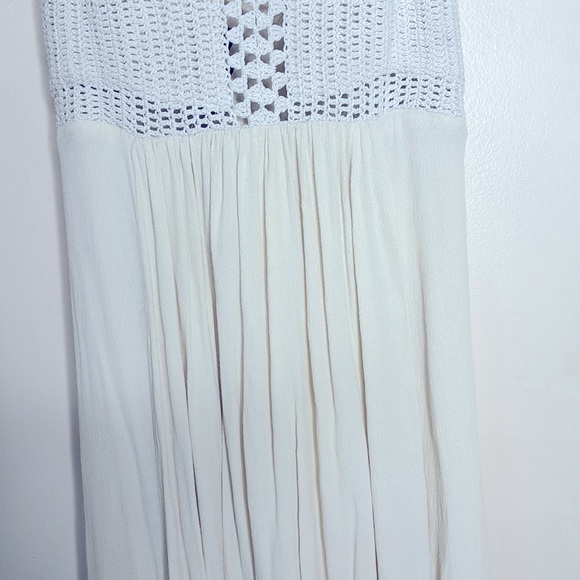 Lulus | Cream Crochet Top Maxi Dress | Beach Wedding | Vacation | Boho Vibes M - Picture 4 of 11